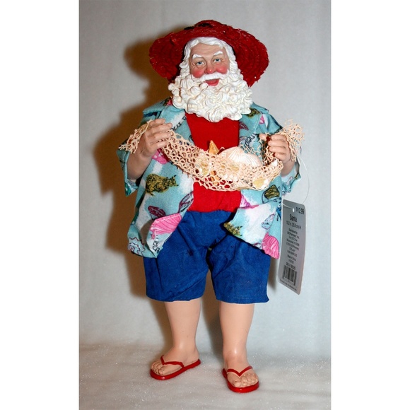 Merry Brite Other - NWT Beachy Santa in Flip Flops Figurine